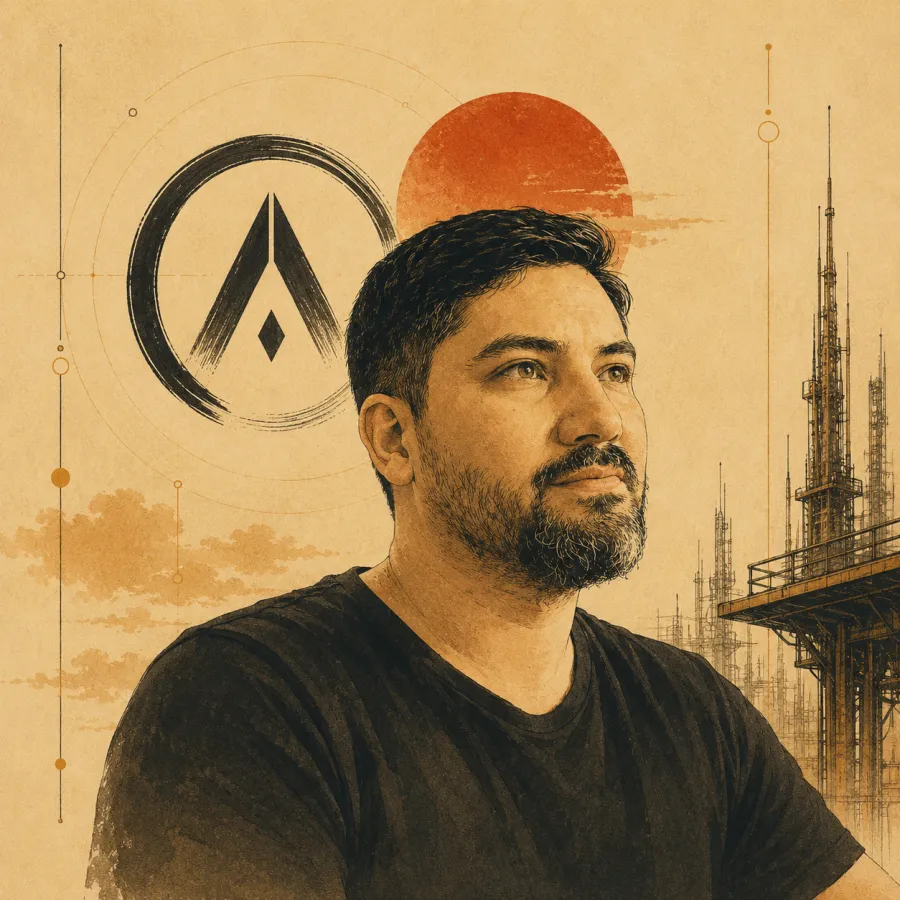 Retrato ilustrado de Aland Astudillo.